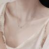 Collar de espina de pescado de plata 925 bañado en Zhen Rong, versión coreana de la sencilla y generosa cadena de clavícula Mori para mujeres de una generación de cabello