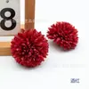 Material para acessório de cabelo DIY de crisântemo de bola de tênis de mesa artificial pequena, flor artificial, bola redonda espinhosa, adereço de cabeça de flor pequena, flor artificial estilo floresta