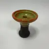 2023 Nuevo Recipiente Grande de Humo de Cinco Colores con Agujero Mediano Esmaltado de Cerámica con Gancho de Papel de Estaño de Carbono Accesorios para Hookah Tazón para Hookah