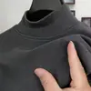 Ropa interior cálida de otoño e invierno con forro polar, engrosada, camisa de otoño de cuello medio, camiseta de manga larga de vellón de doble cara transfronteriza, capa base para hombre