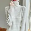 Suéter de Punto Holgado Otoño Invierno 24 Cuello Alto Pulóver Listo para Usar Transfronterizo para Mujer Hueco Nuevo Estilo Capa Base de Punto Primera Línea