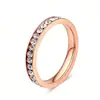 Anillo de Cola Popular Estilo Europeo y Americano con Diamantes Completos para Mujer de Xiaohongshu, Anillo de Acero de Titanio de Gama Alta de Nicho, Accesorio de Mano Versátil y Elegante