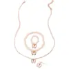 Conjunto de Collar de Perlas Nuevo Transfronterizo, Collar de Mariposa de Aleación con Goteo de Aceite, Colgante de Mariposa, Joyería para Niñas al por Mayor
