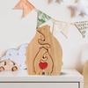 Rompecabezas de oso traje de madre e hijo transfronterizo dormitorio sala de estar escritorio oso de abrazo familia bricolaje adornos artesanales de madera