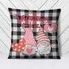 Funda de Almohada de Lino Estampada para el Día de San Valentín Transfronterizo de Amazon Nórdica Hogar Sofá Sala de Estar Almohada Funda de Cojín para Coche