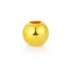Cuentas de oro real chapado en cobre color oro 24k cuentas sólidas de sandía cuentas de cobre ligero redondas cuentas de transferencia de arroz cuentas cuentas accesorios