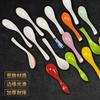 Cuchara de Melamina Cuchara de Mango Largo Cuchara de Plástico Colorida Cuchara con Gancho Cuchara Creativa Comercial para Ramen Picante Caliente Imitación Porcelana Cuchara Cuchara para Sopa Cuchara
