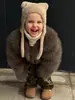 Abrigo Peludo Infantil, Chaqueta Gruesa de Piel Sintética para Niños, Abrigo Grueso Versátil de Otoño e Invierno Nuevo Elegante a la Moda para Bebés Niñas