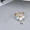 Versão coreana do novo original S925 anel de coroa de prata ajustável anel de pérola de água doce diy vazio titular acessórios fabricantes