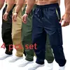 Pantalones jogger funcionales de estilo americano para trabajo, comercio exterior transfronterizo para hombres, pantalones largos para exteriores con múltiples bolsillos, pantalones deportivos casuales holgados