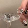Anillo Abierto de Estrella con Cara Sonriente de Viento Frío para Mujer, Moda Personalizada Ajustable para Dieta, Diseño Nicho, Anillo Combinable