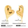 Pendientes de Corazón de Acero Inoxidable Europeos y Americanos Jieding Pendientes de Nicho de Gama Alta Joyería de Acero Inoxidable Pendientes que No se Desvanecen Transfronterizo