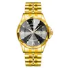 Reloj de Pulsera para Hombre de Moda Transfronteriza de Comercio Exterior, Luminoso, Resistente al Agua, Doble Calendario, Correa de Acero Inoxidable, Reloj de Cuarzo, Reloj de Pulsera para Hombre