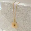 Colar de Acrílico Taina Europeu e Americano Luxo Leve Nicho Versátil Conjunto de Joias de Acrílico Flor Cruzada Popular Feminino