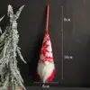 Adornos navideños, muñeco forestal de lana tejida, pequeñas campanas, muñeco sin rostro, adorno para árbol de Navidad, colgante
