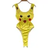 Bodysuit COS Anime 2D Decotado Lúgubre Pura Desejo Abertura no Gancho Emoticon Garota Suave Bodysuit Pikachu Conjunto