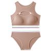 Venta caliente comercio exterior conjunto de sujetador y ropa interior deportiva sexy espalda hermosa base moda ropa interior bragas conjunto de dos piezas para mujer