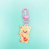 Urso Coração Estilo Japonês Fofo Pingente para Mochila Escolar Joia Pingente Menina Ins Tendência Bolsa Chaveiro Pingente Popular