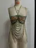 AYJ Estilo nuevo transfronterizo europeo y americano collar rosa hecho a mano con cuentas, cuello halter, con top de tubo sexy de múltiples capas para chica caliente