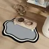Tapete de Chão Novo de Lama de Diatomáceas de Forma Especial Simples para Animais de Estimação, Tapete de Alimentação à Prova de Salpicos e Resistente a Manchas, Antiderrapante e Fácil de Limpar
