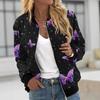 2024 Chaqueta de punto con cremallera para mujer, manga larga, estampado 3D, informal, uniforme de béisbol, moderna, Amazon Transfronterizo