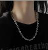 Nuevo collar de acero de titanio estilo hip hop cubano, estilo punk, para hombres y mujeres, cadena gruesa moderna para suéter, cadena de acero inoxidable para el cuello.