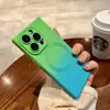 Adecuado para iPhone 17 Pro Max Cuadrado Degradado Dos Tonos Manzana 16 Funda Magnética para Teléfono Cobertura Completa de Lente 15 Lujo Ligero