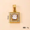 Colgante Individual Moda Transfronteriza Cielo Estrellado Colgante Simple Geométrico Cuadrado Triángulo Gota de Agua Zirconia Colgante Accesorios