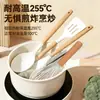 Amazon Transfronterizo Espátula de Silicona con Mango de Madera Utensilios de Cocina 12 Sartenes Antiadherentes Resistentes a Altas Temperaturas Utensilios de Cocina Cuchara