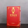 Funda de certificado de honor con sello dorado, funda de carta de nombramiento de cuero, tarjeta de certificado de graduación hecha a medida, universal 6k8k12k