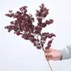 Planta Artificial Tallo Único Bayas de Acebo Bayas Rojas Materiales Florales DIY Venta Caliente Transfronteriza Flores Falsas Flor Artificial Simulación Ramo