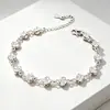 Pulsera de Flor de Rosa para Mujer, Moderna y Sencilla, Accesorio de Estilo Fresco, Regalo de Vacaciones para Novia, Nueva Joyería de Plata de Lujo Ligero
