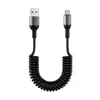 Cabo de Dados Retrátil de Mola 100W Carregamento Super Rápido Adequado para Huawei Apple 16 Carro Retrátil Carplay Carregamento Rápido