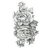 Tatuagem Adesiva para Braço de Flor Transfronteiriça Para Fábrica em estoque Atacado Adesivo de Tatuagem à Prova d'Água Flor Branca Flor Preta Adesivo de Tatuagem Simples