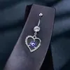 Novo piercing de umbigo Amazon Europeu e Americano Olho do Diabo chave Amor Diamante embutido joia de piercing atacado transfronteiriço