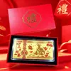 Nuevo Modelo de Souvenir de Billetes de Oro de Cien Yuan Bendición de la Oveja Dorada, Evento de Sobres Rojos de Buena Suerte Souvenir Cultural y Creativo, Regalo de Año Nuevo