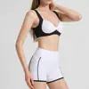 Conjunto de Yoga Color Block Transfronteiriço para Mulheres, Lindo Design nas Costas, Top Esportivo de Yoga à Prova de Impacto, Shorts de Yoga de Cintura Alta, Levanta Bumbum