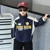 Casacos de Outono para Meninos 2026 Novo Estilo Criança Legal Estilo Primavera/Outono Jaqueta de Motociclista Tendência Bebê Estilo Coreano Jaqueta Jaqueta de Baseball