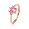 Anillo de flor de circón de doble capa japonés y coreano, diseño de nicho INS femenino, anillo de dedo índice incrustado de diamantes de lujo ligero, ajustable