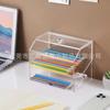 Soporte dispensador de lápices de acrílico transparente para profesores, estudiantes y escuelas, almacenamiento a granel, dispensador de pajitas, soporte de exhibición