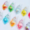 Concha Luminosa Galvanizada DIY Chaveiro Bolsa Brinco Pingente Corrente de Celular Acessórios de Joias Acrílicas