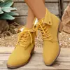 Botas Martin da Moda para Comércio Exterior Femininas, Novo Estilo Outono 2025, Botas Curtas de Camurça, Ajuste Slim, Botas Casuais Versáteis Femininas