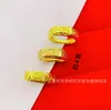 Suministro en Vivo Patrón Gran Muralla Cara Estrecha Carácter de Cabello Anillo de la Fortuna Moda Nuevo Chapado en Oro Abierto Anillo de Oro para Hombre Venta al por Mayor