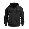 Sudadera con cremallera para hombre de otoño e invierno transfronteriza, talla europea moderna, corte holgado, chaqueta de trabajo con cremallera, sudadera con capucha