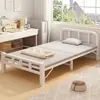 Cama plegable, marco de hierro extra grueso, cama pequeña para uso doméstico, adecuada para siestas, dormitorios, adultos, cama fácil de montar, cama extra para dormitorio, cama para apartamento de alquiler
