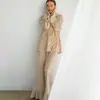 Conjunto de Pijama Longo Verde Quente de Veludo Coreano com Babados e Mangas Longas para o Inverno de 2026, Roupa de Casa Estilo Europeu e Americano