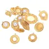 Ins Lujo Accesible Estilo Retro Acero Inoxidable Electrochapado Oro de 18K Perla de Imitación Colgante DIY Pendientes Collar Accesorios de Joyería