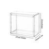 Qué estante de exhibición acrílico transparente con tapa almacenamiento a prueba de polvo caja ciega de mano caja de exhibición Lego burbuja Mart