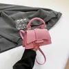 Bolso de Mano Popular de Moda Mini Celebridad de Internet de Este Año 2025 Verano Nuevo Color Puro Bolso de Hombro Cruzado Bolso Cuadrado Pequeño para Mujer