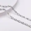 Corrente de Aço Inoxidável Semi-Acabada, Corrente de Elo Oito, Corrente Cruzada, Corrente de Extensão, Pulseira, Acessórios para Colares, Materiais para Joias DIY Atacado